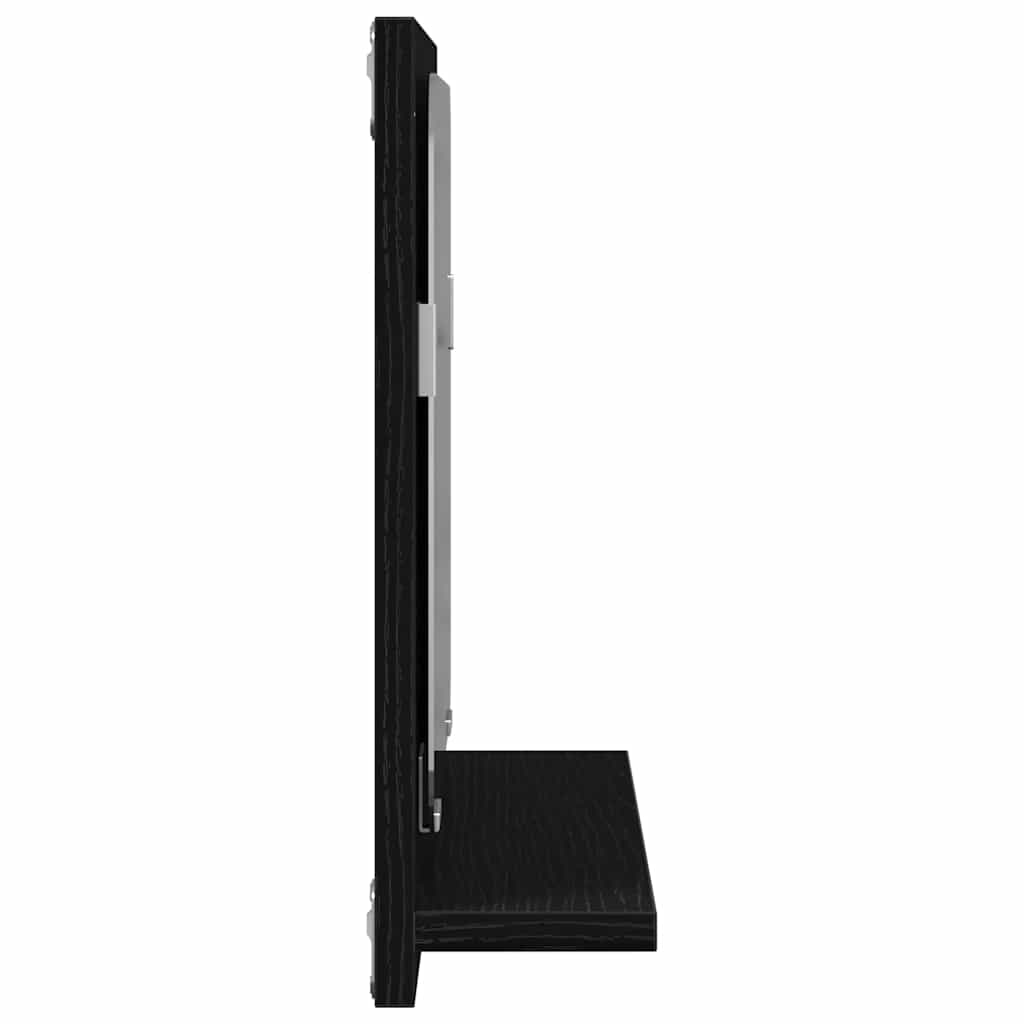 Baderomsspeil Svart Eik 40X10,5X37 Cm Konstruert Tre