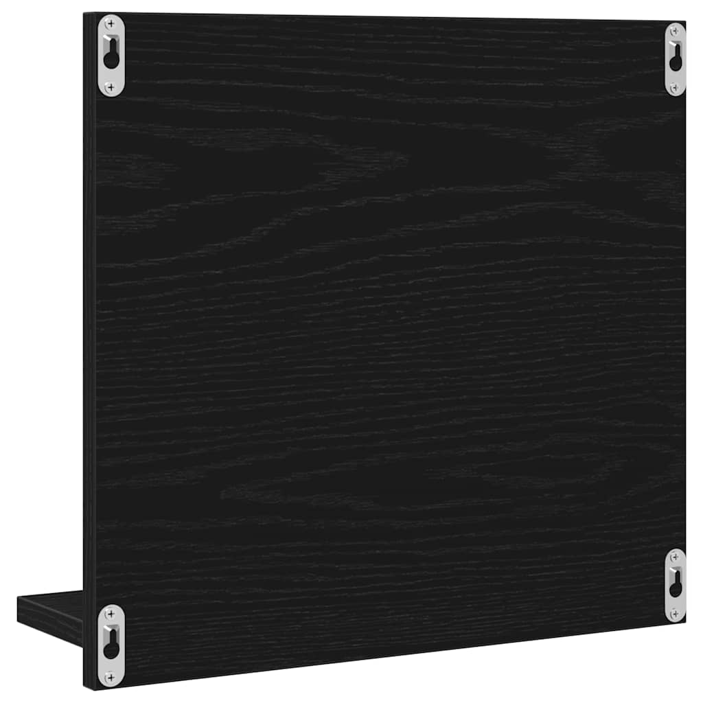 Baderomsspeil Svart Eik 40X10,5X37 Cm Konstruert Tre