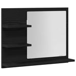 Baderomsspeil Svart Eik 60X10,5X45 Cm Konstruert Tre
