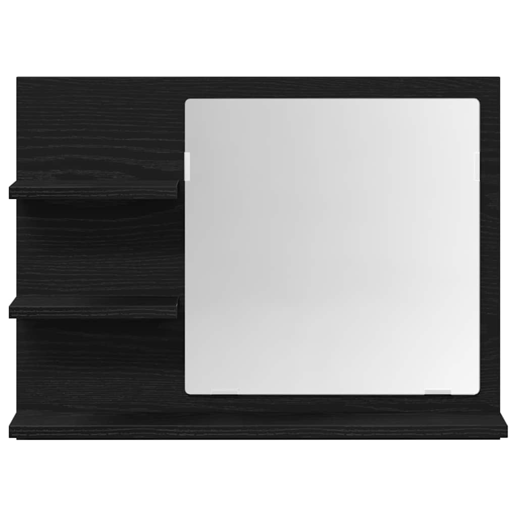 Baderomsspeil Svart Eik 60X10,5X45 Cm Konstruert Tre