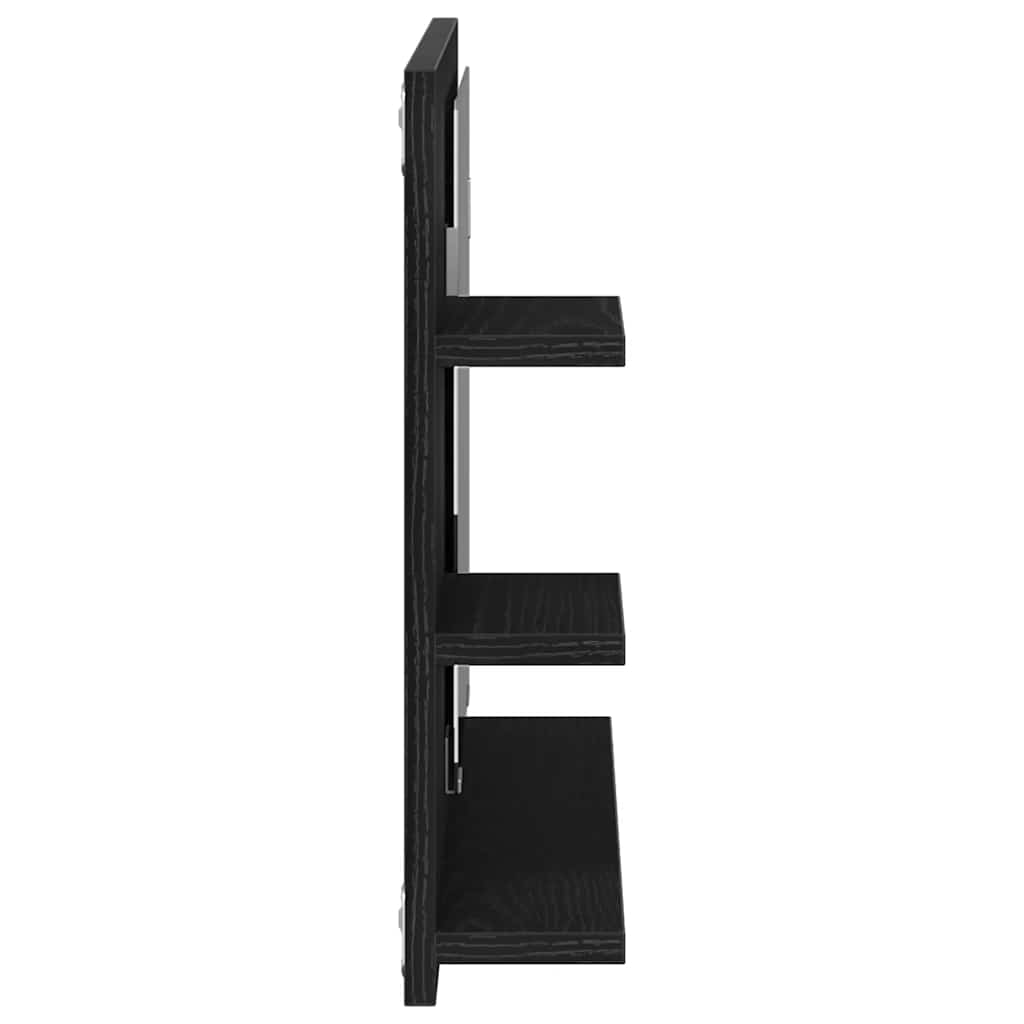 Baderomsspeil Svart Eik 60X10,5X45 Cm Konstruert Tre