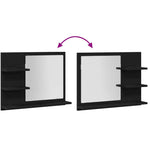Baderomsspeil Svart Eik 60X10,5X45 Cm Konstruert Tre