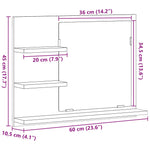 Baderomsspeil Svart Eik 60X10,5X45 Cm Konstruert Tre