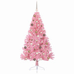 Kunstig Forhåndsopplyst Juletre Med 300 Led Rosa 180 Cm Pvc