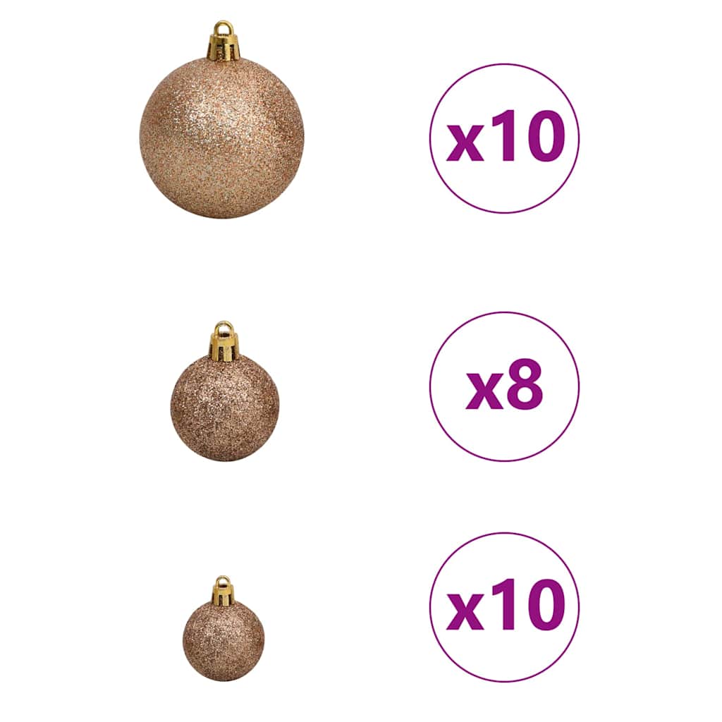 Kunstig Forhåndsopplyst Juletre Med 300 Led Rosa 180 Cm Pvc