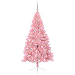 Kunstig Forhåndsopplyst Juletre Med 300 Led Rosa 180 Cm Pvc