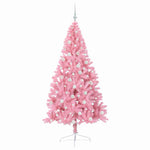 Kunstig Forhåndsopplyst Juletre Med 300 Led Rosa 180 Cm Pvc