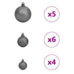 Kunstig Forhåndsopplyst Juletre Med 150 Led Svart 150 Cm Pvc