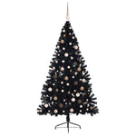 Kunstig Forhåndsopplyst Juletre Med 300 Led Svart 210 Cm Pvc