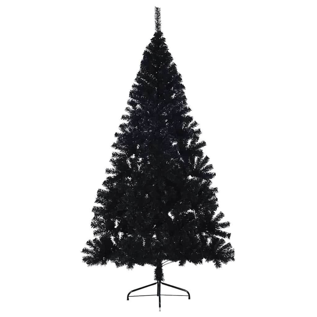 Kunstig Forhåndsopplyst Juletre Med 300 Led Svart 210 Cm Pvc