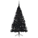 Kunstig Forhåndsopplyst Juletre Med 300 Led Svart 210 Cm Pvc