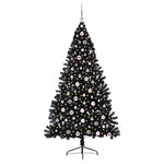 Kunstig Forhåndsopplyst Juletre Med 300 Led Svart 210 Cm Pvc