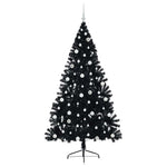 Kunstig Forhåndsopplyst Juletre Med 300 Led Svart 210 Cm Pvc
