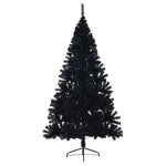 Kunstig Forhåndsopplyst Juletre Med 300 Led Svart 210 Cm Pvc