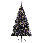 Kunstig Forhåndsopplyst Juletre Med 300 Led Svart 210 Cm Pvc