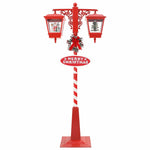 Julegatelampe Med 2 Lanternene Rød 40,5 X 80 X 188 Cm Plast