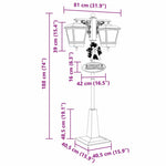 Julegatelampe Med 2 Lanternene Rød 40,5 X 80 X 188 Cm Plast