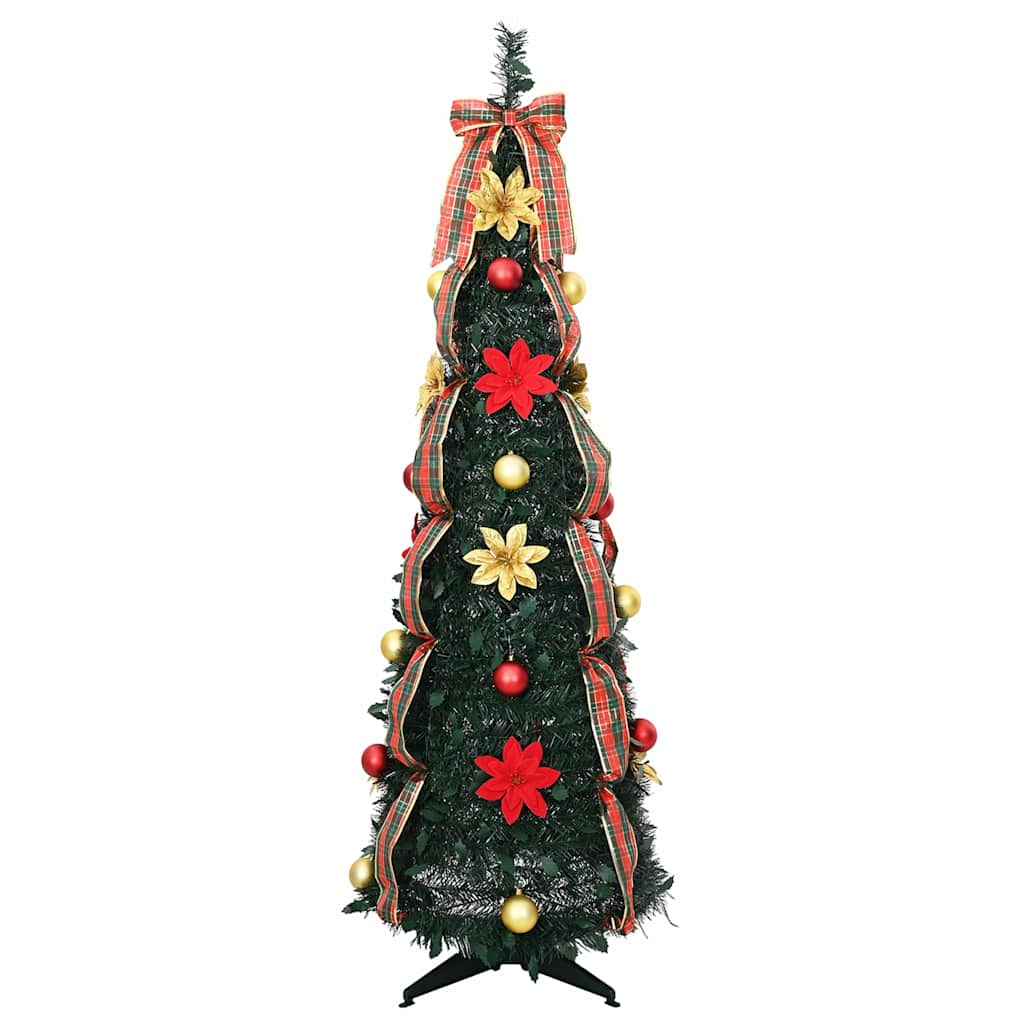 Kunstig Juletre Med 100 Led Med Stativ Grønn 150 Cm Pvc