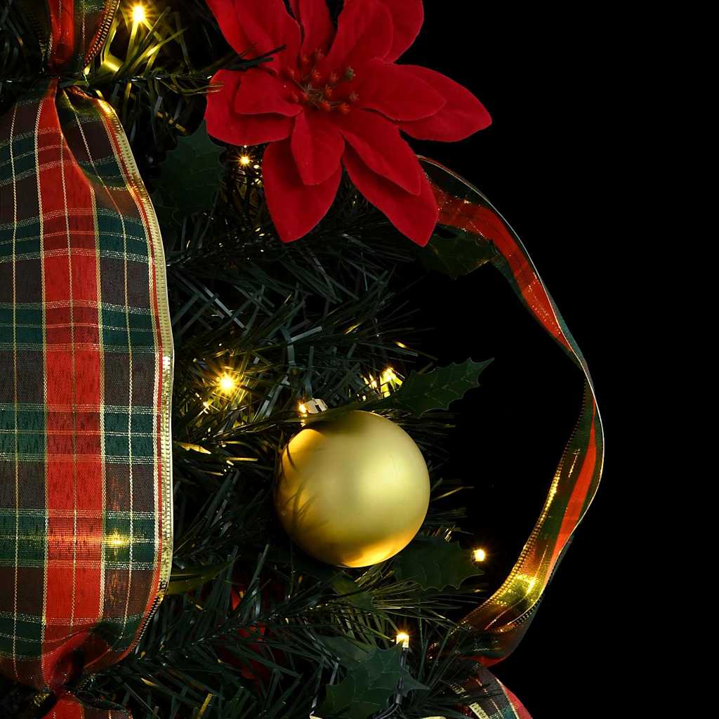 Kunstig Juletre Med 200 Led Med Stativ Grønn 210 Cm Pvc