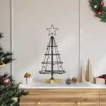 Julekjegle Tre Med Stativ Svart 60 Cm Stål