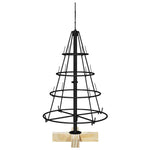 Julekjegle Tre Med Stativ Svart 60 Cm Stål