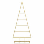 Metall Juletre Med Stativ Gull 90 Cm Pulverlakkert Stål