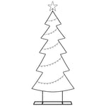 Metall Juletre Med Stativ Svart 150 Cm Stål