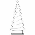 Metall Juletre Med Stativ Svart 210 Cm Stål