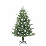 Kunstig Forhåndsbelyst Juletre Med Kule-Sett Grønn 120 Cm