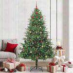 Kunstig Forhåndsbelyst Juletre Med Kule-Sett Grønn 210 Cm