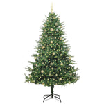 Kunstig Forhåndsbelyst Juletre Med Kule-Sett Grønn 240 Cm