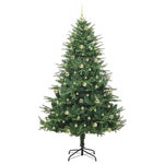 Kunstig Forhåndsbelyst Juletre Med Kule-Sett Grønn 240 Cm