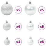 Kunstig Forhåndsbelyst Juletre Med Kule-Sett Grønn 150 Cm