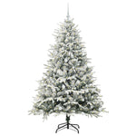 Kunstig Forhåndsbelyst Juletre Med Kule-Sett Grønn 180 Cm