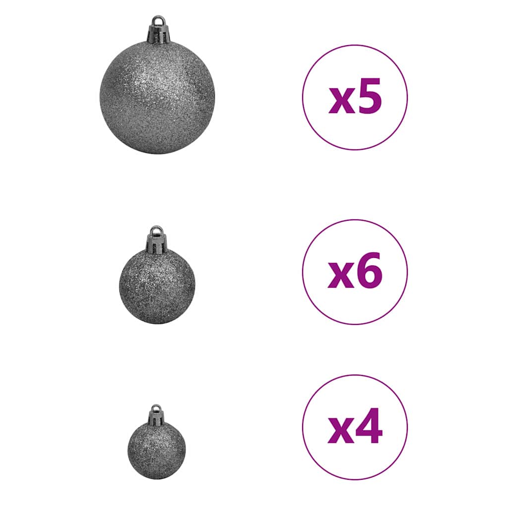 Kunstig Juletre Med 150 Led Hvit 150 Cm Pvc Og Metall Og Plast