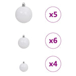 Kunstig Juletre Med 150 Led Hvit 150 Cm Pvc Og Metall Og Plast