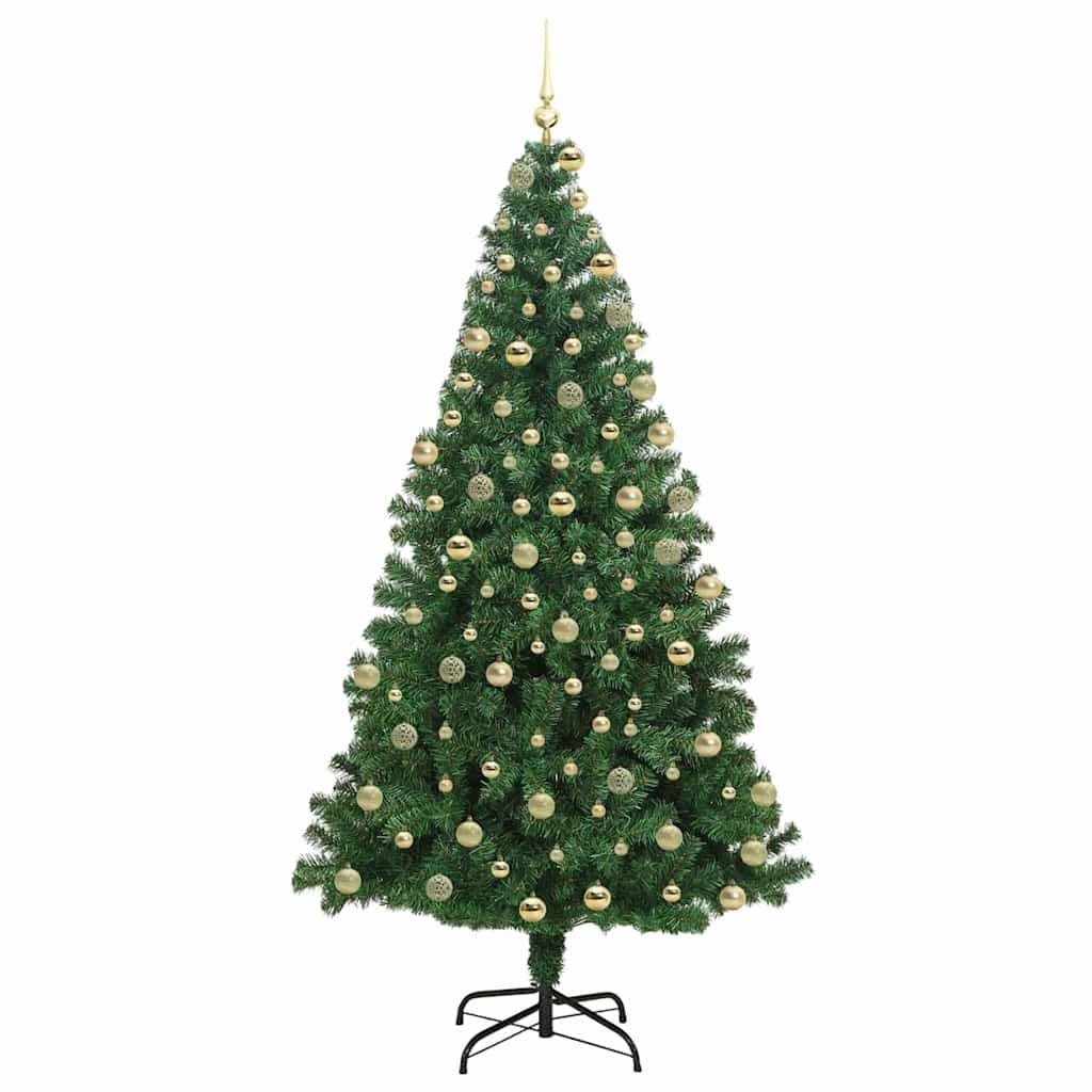 Kunstig Juletre Med 300 Led Grønn 180 Cm Pvc Og Stål Og Plast