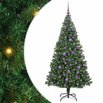 Kunstig Juletre Med 300 Led Grønn 180 Cm Pvc Og Stål Og Plast
