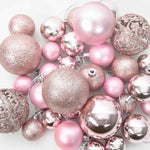 Julekule Sett Med 150 Led 61 Pcs Rosa Plast