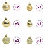 Julekule Sett Med 150 Led 61 Pcs Flerfarget Plast