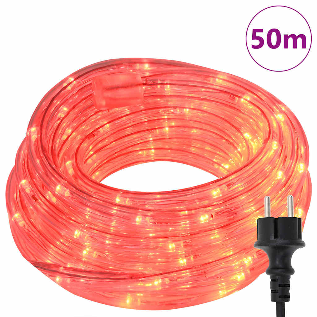 Lyskabel Med 1200 Led Rød 50 M Pvc