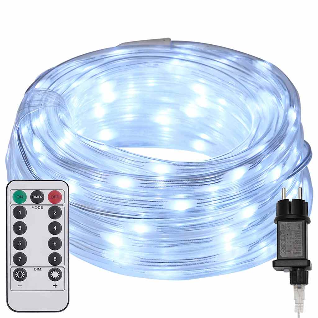 Lyskabel Med 120 Led Kald Hvit 5 M Pvc
