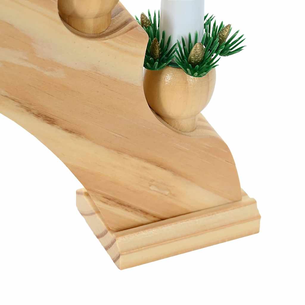 Julelys Bue Med 10 Led Lys Brun 47 X 5 X 29 Cm Heltre Furu