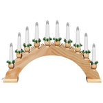 Julelys Bue Med 10 Led Lys Brun 47 X 5 X 29 Cm Heltre Furu