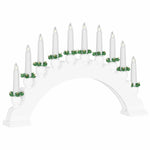 Julelys Bue Med 10 Led Lys Hvit 47 X 5 X 29 Cm Heltre Furu