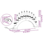 Julelys Bue Med 10 Led Lys Rød 47 X 5 X 29 Cm Heltre Furu