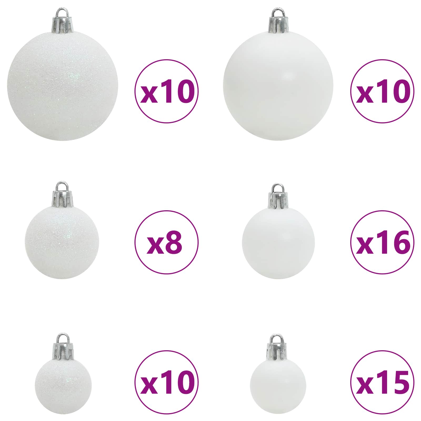 Kunstig Juletre Med 300 Led Med Stativ Hvit 300 Cm Pvc Og Stål