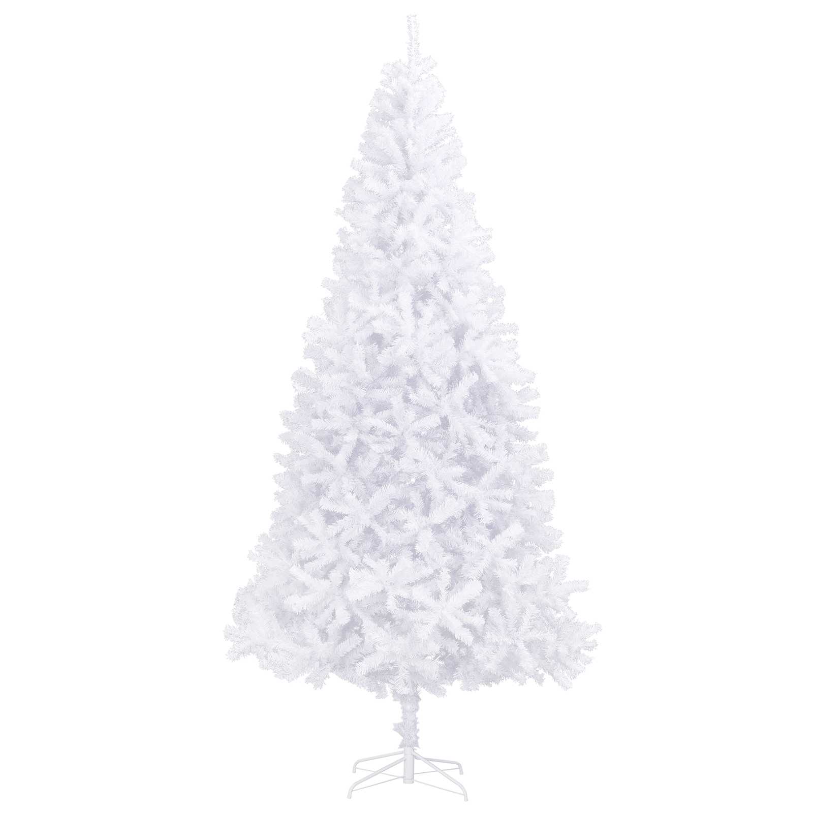 Kunstig Juletre Med 300 Led Med Stativ Hvit 300 Cm Pvc Og Stål