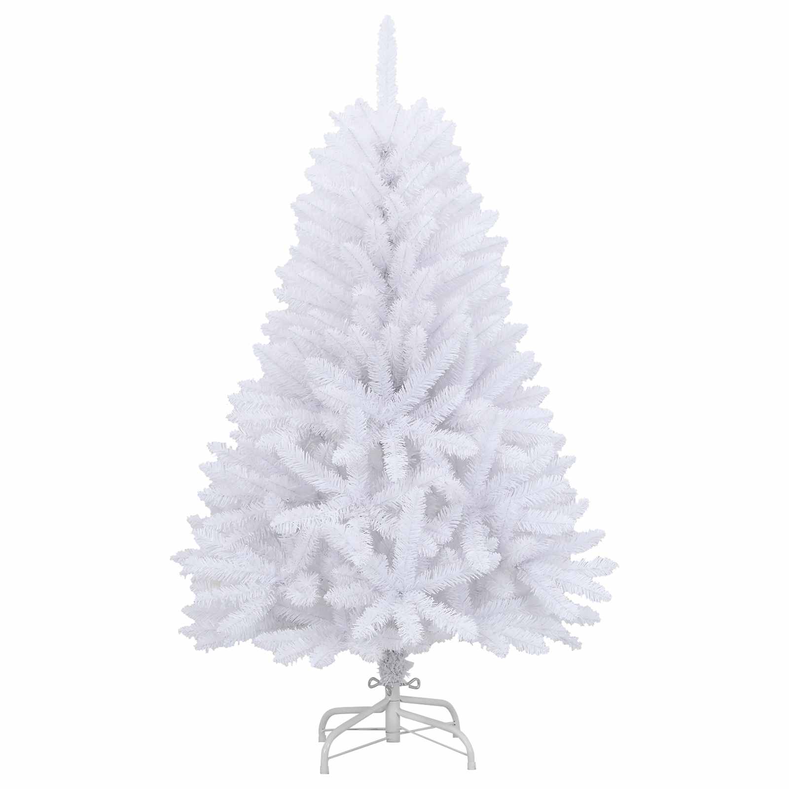 Kunstig Sammensatt Juletre Med 150 Led Hvit 120 Cm Pvc Og Stål
