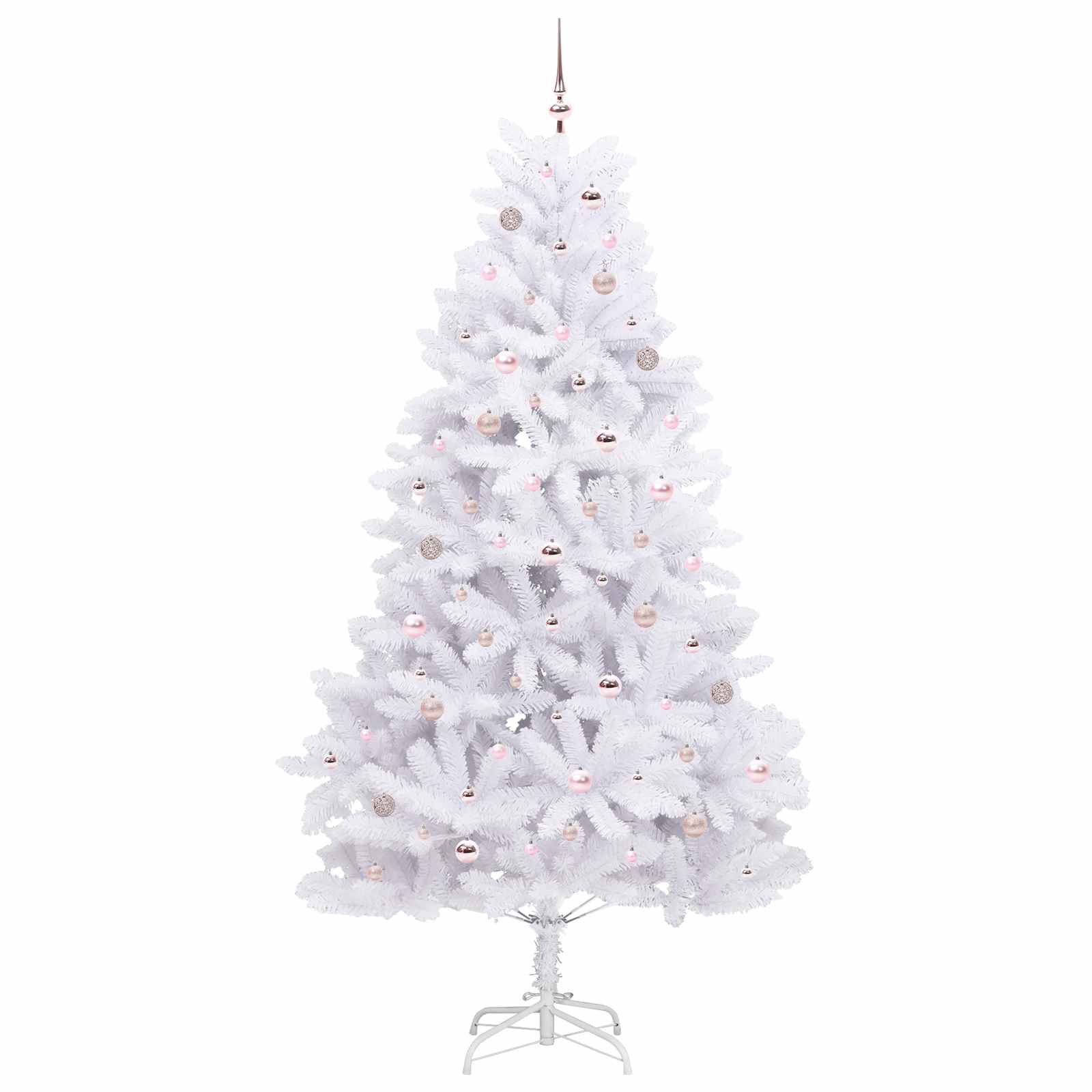 Kunstig Sammensatt Juletre Med 300 Led Hvit 240 Cm Pvc Og Stål